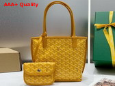 Goyard Anjou Mini Bag in Yellow Chevroches Calfskin and Goyardine Canvas Replica