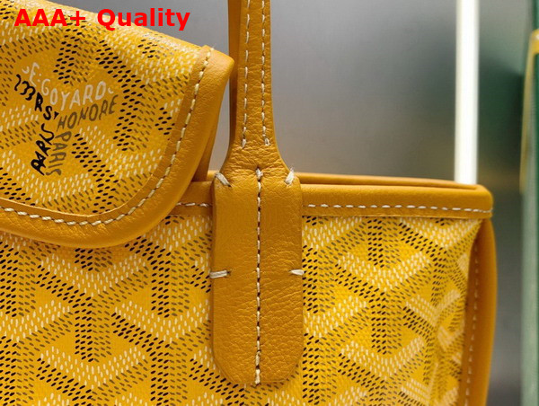 Goyard Anjou Mini Bag in Yellow Chevroches Calfskin and Goyardine Canvas Replica