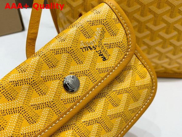 Goyard Anjou Mini Bag in Yellow Chevroches Calfskin and Goyardine Canvas Replica