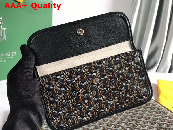 Goyard Anjou PM Bag in Black Chevroches Calfskin and Goyardine Canvas Replica