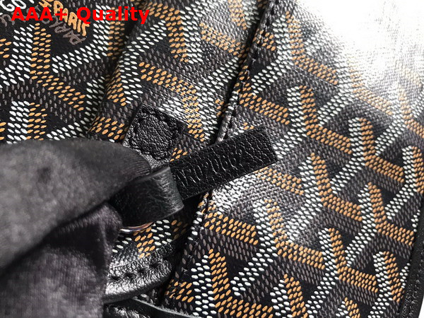 Goyard Anjou PM Bag in Black Chevroches Calfskin and Goyardine Canvas Replica