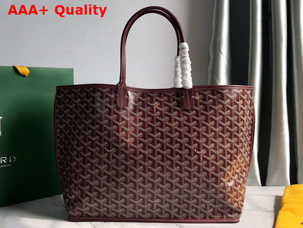 Goyard Anjou PM Bag in Bordeaux Chevroches Calfskin and Goyardine Canvas Replica