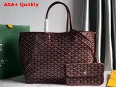 Goyard Anjou PM Bag in Bordeaux Chevroches Calfskin and Goyardine Canvas Replica