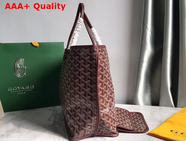 Goyard Anjou PM Bag in Bordeaux Chevroches Calfskin and Goyardine Canvas Replica