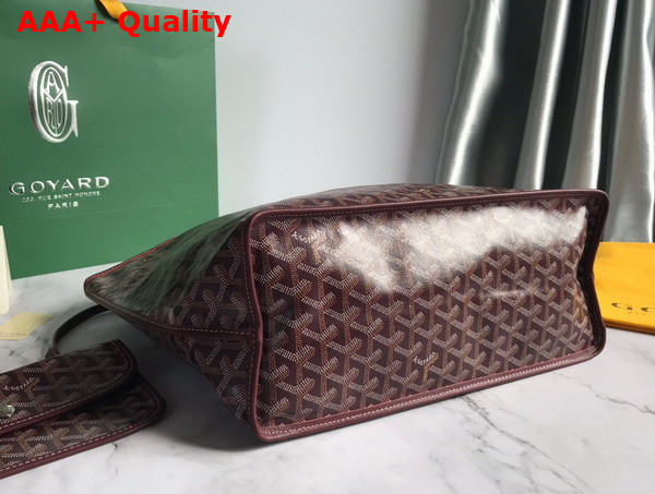 Goyard Anjou PM Bag in Bordeaux Chevroches Calfskin and Goyardine Canvas Replica