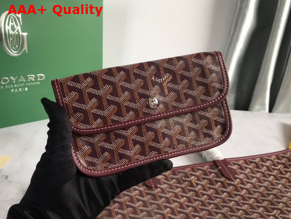 Goyard Anjou PM Bag in Bordeaux Chevroches Calfskin and Goyardine Canvas Replica