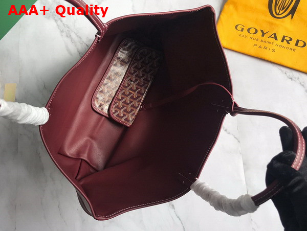 Goyard Anjou PM Bag in Bordeaux Chevroches Calfskin and Goyardine Canvas Replica