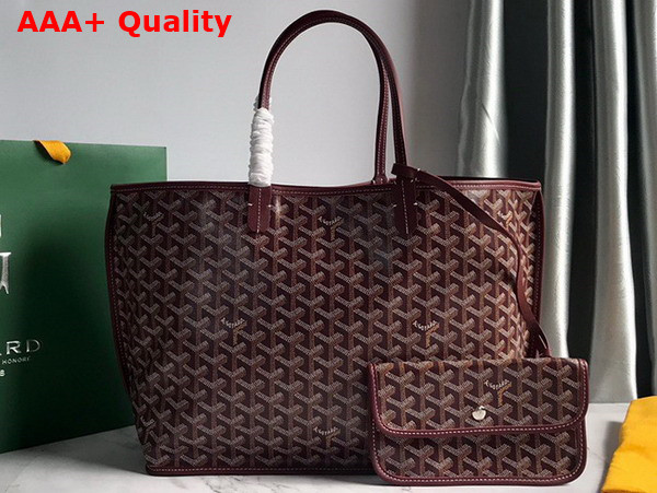 Goyard Anjou PM Bag in Bordeaux Chevroches Calfskin and Goyardine Canvas Replica