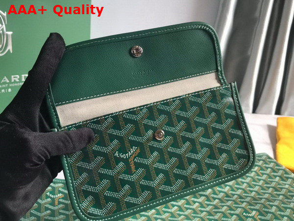 Goyard Anjou PM Bag in Green Chevroches Calfskin and Goyardine Canvas Replica