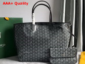 Goyard Anjou PM Bag in Grey Chevroches Calfskin and Goyardine Canvas Replica