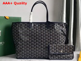 Goyard Anjou PM Bag in Navy Chevroches Calfskin and Goyardine Canvas Replica