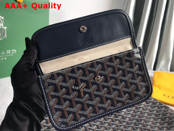 Goyard Anjou PM Bag in Navy Chevroches Calfskin and Goyardine Canvas Replica