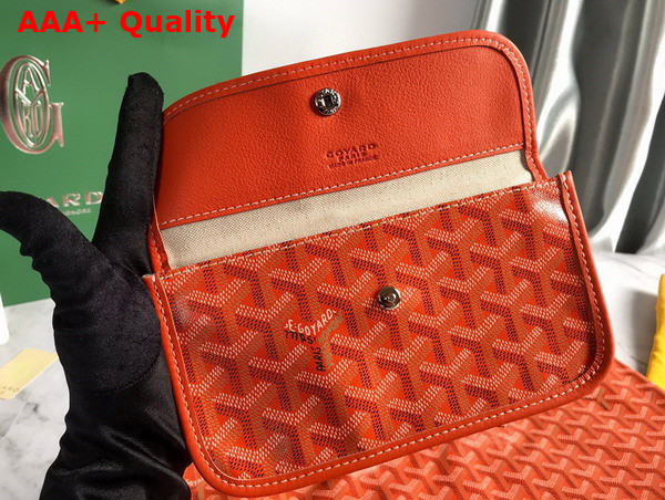 Goyard Anjou PM Bag in Orange Chevroches Calfskin and Goyardine Canvas Replica