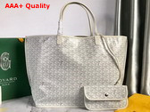 Goyard Anjou PM Bag in White Chevroches Calfskin and Goyardine Canvas Replica