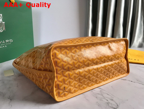 Goyard Anjou PM Bag in Yellow Chevroches Calfskin and Goyardine Canvas Replica