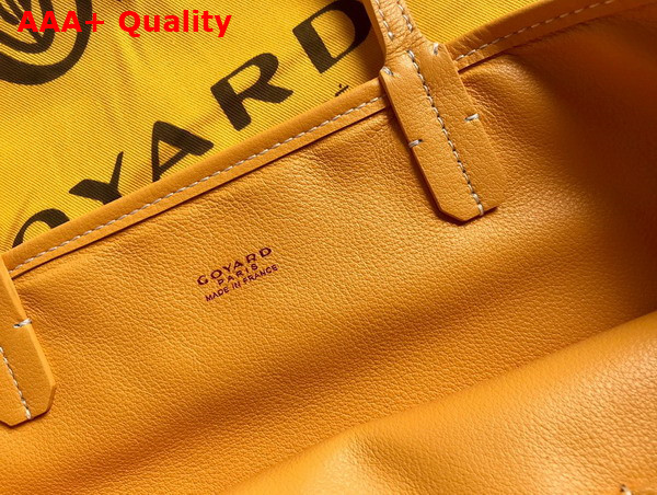 Goyard Anjou PM Bag in Yellow Chevroches Calfskin and Goyardine Canvas Replica