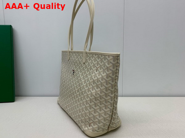 Goyard Artois MM Bag 2024 Sand Chevroches Calfskin and Goyardine Canvas Replica