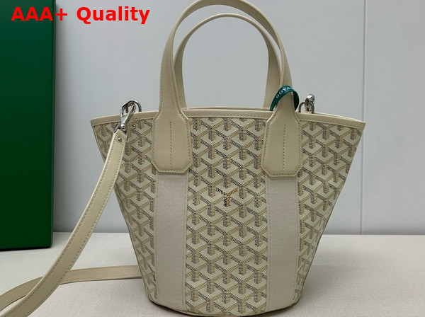 Goyard Belharra Bag in Sand Chevroches Calfskin and Goyardine Canvas Replica