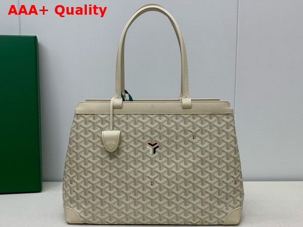 Goyard Bellechasse Biaude PM Bag 2024 Sand Chevroches Calfskin and Goyardine Canvas Replica