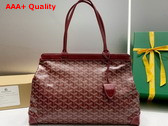 Goyard Bellechasse Biaude PM Bag in Burgundy Goyardine Canvas and Cervon Calfskin Replica