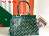 Goyard Bellechasse Biaude PM Bag in Green Goyardine Canvas and Cervon Calfskin Replica