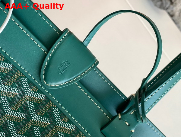 Goyard Bellechasse Biaude PM Bag in Green Goyardine Canvas and Cervon Calfskin Replica