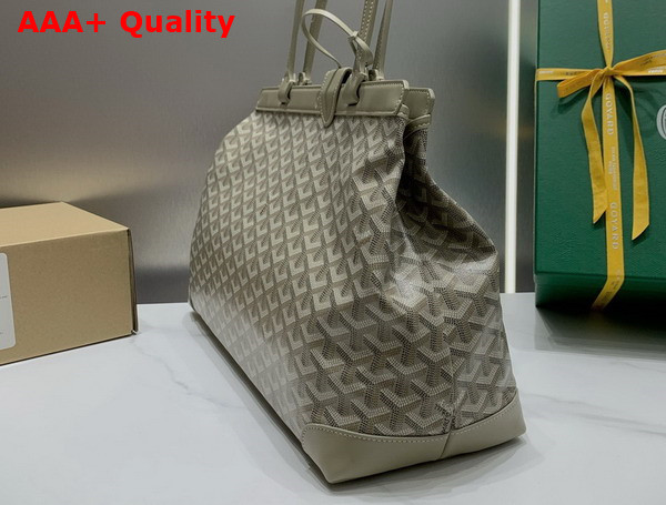 Goyard Bellechasse Biaude PM Bag in Khaki Goyardine Canvas and Cervon Calfskin Replica