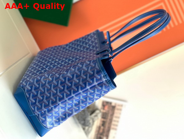 Goyard Bellechasse Biaude PM Bag in Sky Blue Goyardine Canvas and Cervon Calfskin Replica