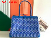 Goyard Bellechasse Biaude PM Bag in Sky Blue Goyardine Canvas and Cervon Calfskin Replica