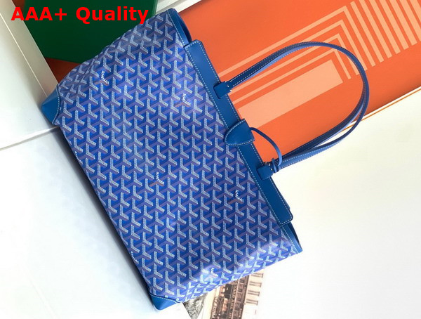 Goyard Bellechasse Biaude PM Bag in Sky Blue Goyardine Canvas and Cervon Calfskin Replica