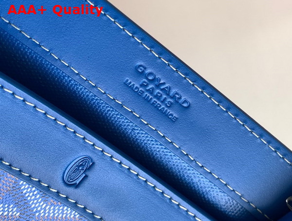 Goyard Bellechasse Biaude PM Bag in Sky Blue Goyardine Canvas and Cervon Calfskin Replica