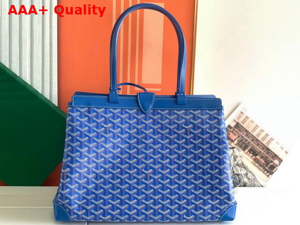 Goyard Bellechasse Biaude PM Bag in Sky Blue Goyardine Canvas and Cervon Calfskin Replica