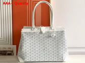 Goyard Bellechasse Biaude PM Bag in White Goyardine Canvas and Cervon Calfskin Replica