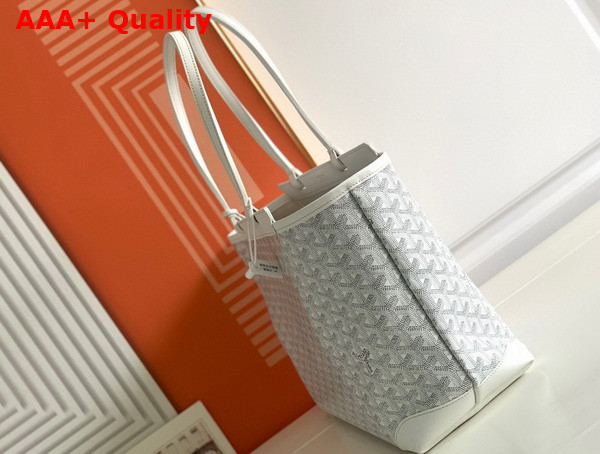 Goyard Bellechasse Biaude PM Bag in White Goyardine Canvas and Cervon Calfskin Replica