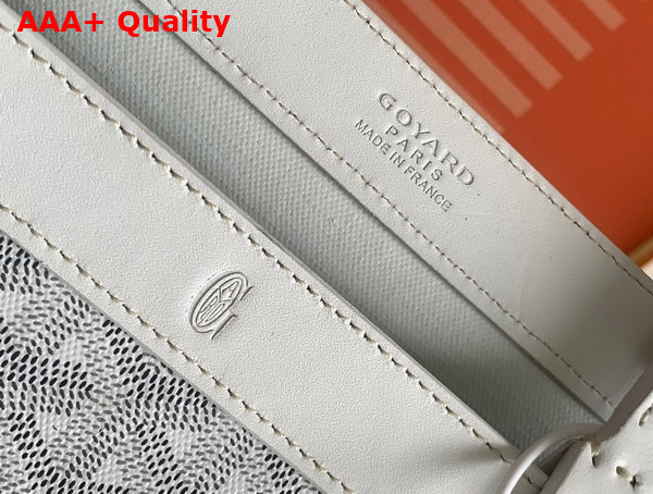 Goyard Bellechasse Biaude PM Bag in White Goyardine Canvas and Cervon Calfskin Replica