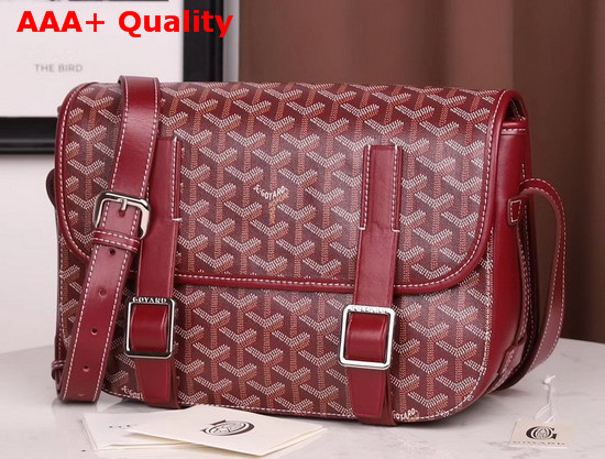 Goyard Belvedere MM Messenger Bag Burgundy Replica