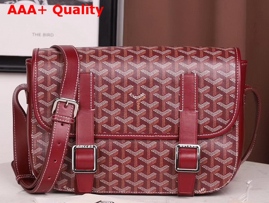 Goyard Belvedere MM Messenger Bag Burgundy Replica