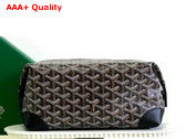 Goyard Boeing 25 Toilet Bag in Black Goyardine Canvas and Clamecy Cowhide Leather Replica