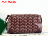 Goyard Boeing 25 Toilet Bag in Burgundy Goyardine Canvas and Clamecy Cowhide Replica