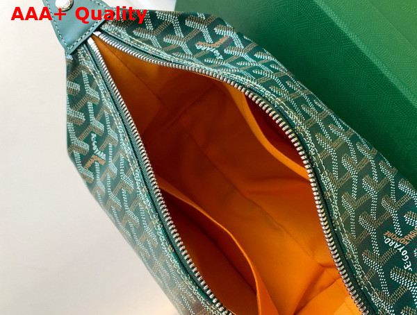 Goyard Boeing 25 Toilet Bag in Green Goyardine Canvas and Clamecy Cowhide Replica