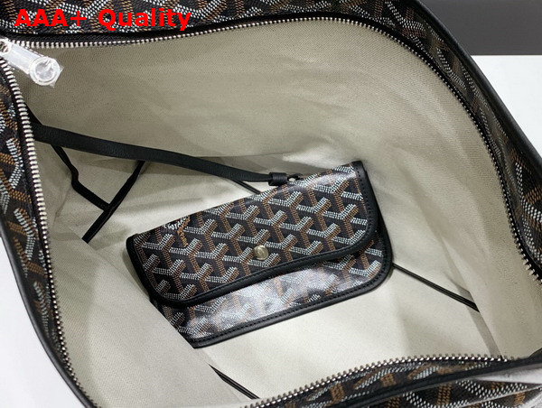 Goyard Boheme Hobo Bag in Black Goyardine Canvas and Chevroches Calfskin Replica