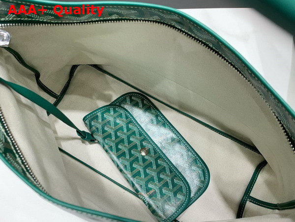 Goyard Boheme Hobo Bag in Green Goyardine Canvas and Chevroches Calfskin Replica