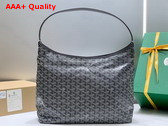 Goyard Boheme Hobo Bag in Grey Goyardine Canvas and Chevroches Calfskin Replica