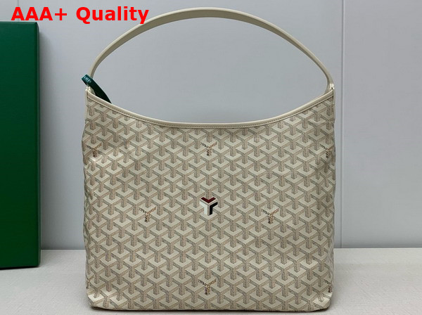 Goyard Boheme Hobo Bag in Sand Chevroches Calfskin and Goyardine Canvas Replica