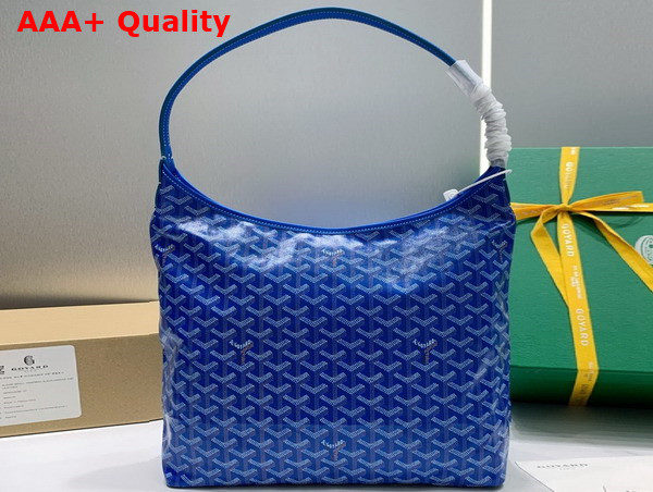 Goyard Boheme Hobo Bag in Sky Blue Goyardine Canvas and Chevroches Calfskin Replica