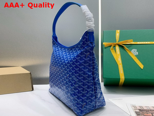 Goyard Boheme Hobo Bag in Sky Blue Goyardine Canvas and Chevroches Calfskin Replica