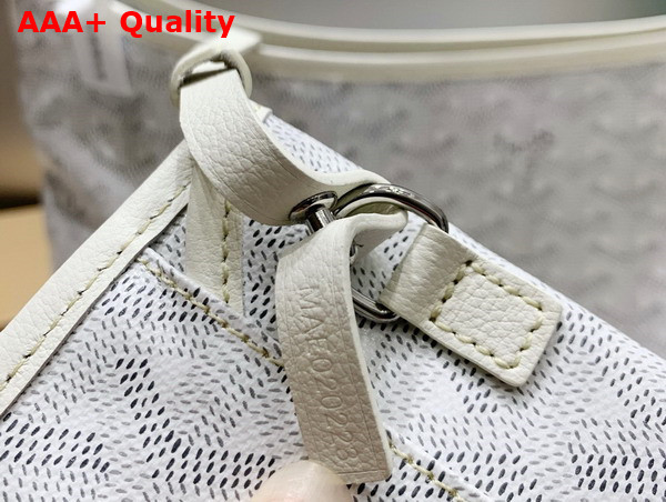 Goyard Boheme Hobo Bag in White Goyardine Canvas and Chevroches Calfskin Replica