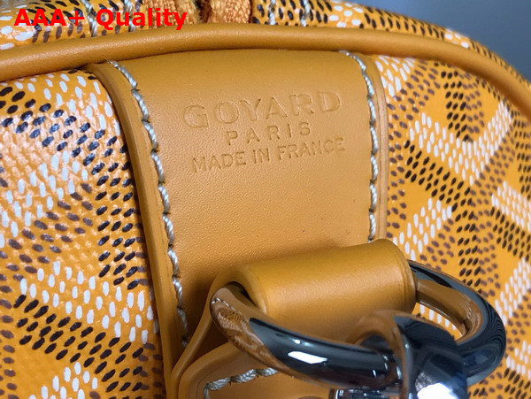 Goyard Boston 50 Bag in Yellow Goyardine Canvas and Cervon Calfskin Replica