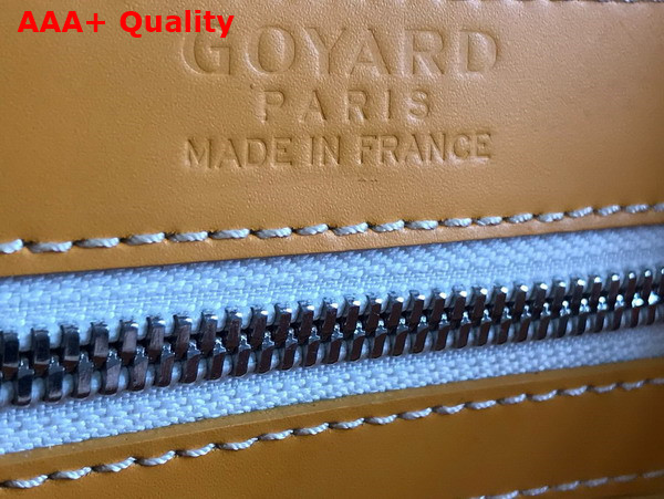 Goyard Boston 50 Bag in Yellow Goyardine Canvas and Cervon Calfskin Replica