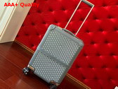 Goyard Bourget PM Trolley Case in Gray Goyardine Canvas and Clamecy Cowhide Replica